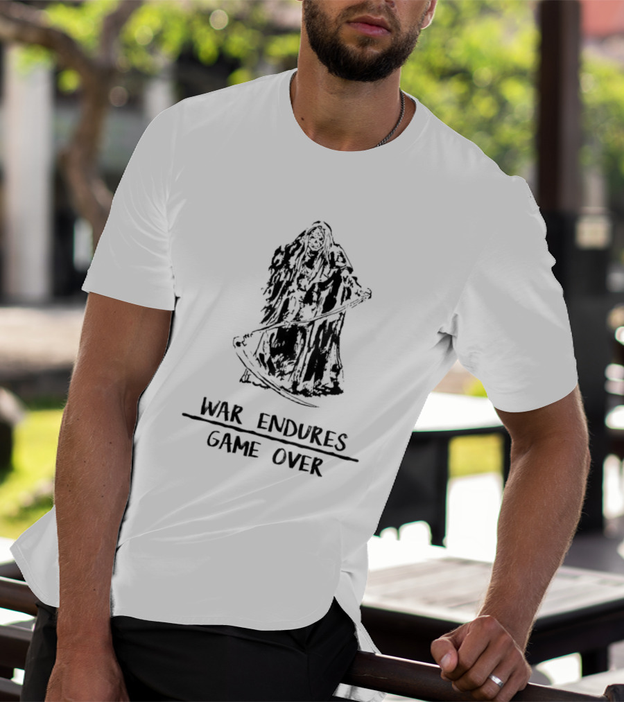 War Endures Game Over Grim Reaper T-Shirt