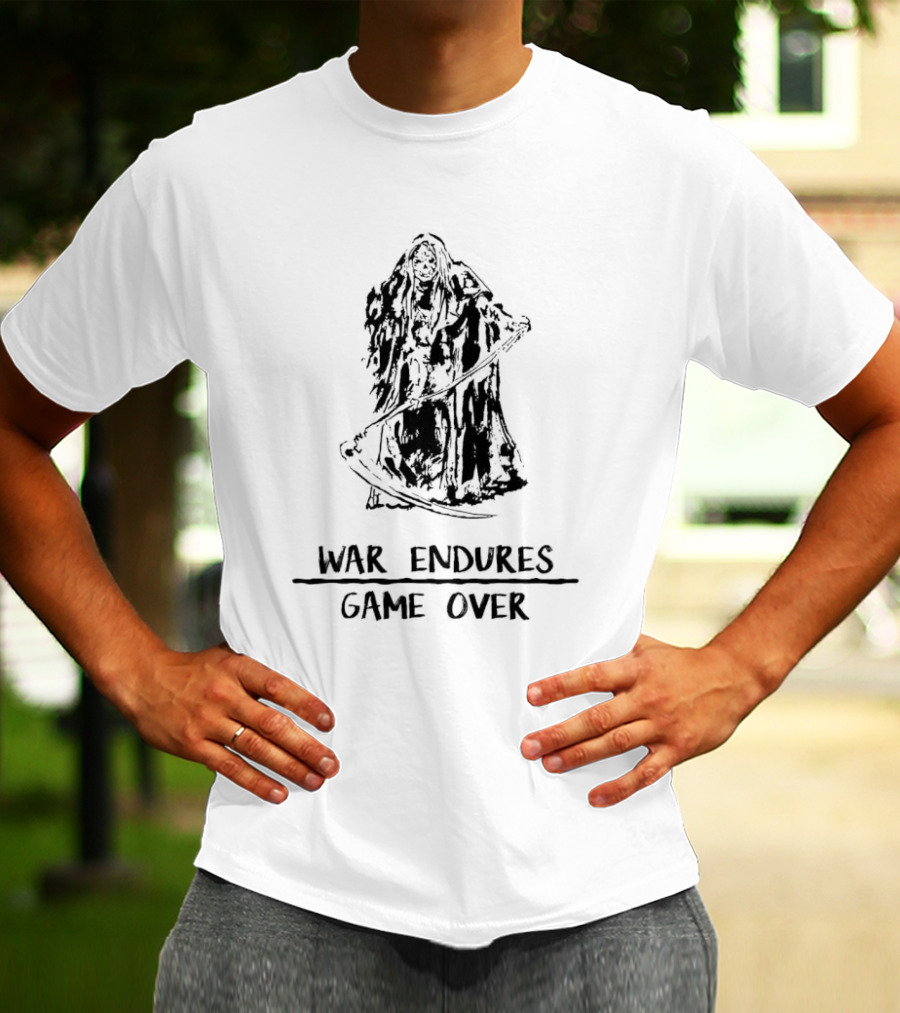 War Endures Game Over Grim Reaper T-Shirt