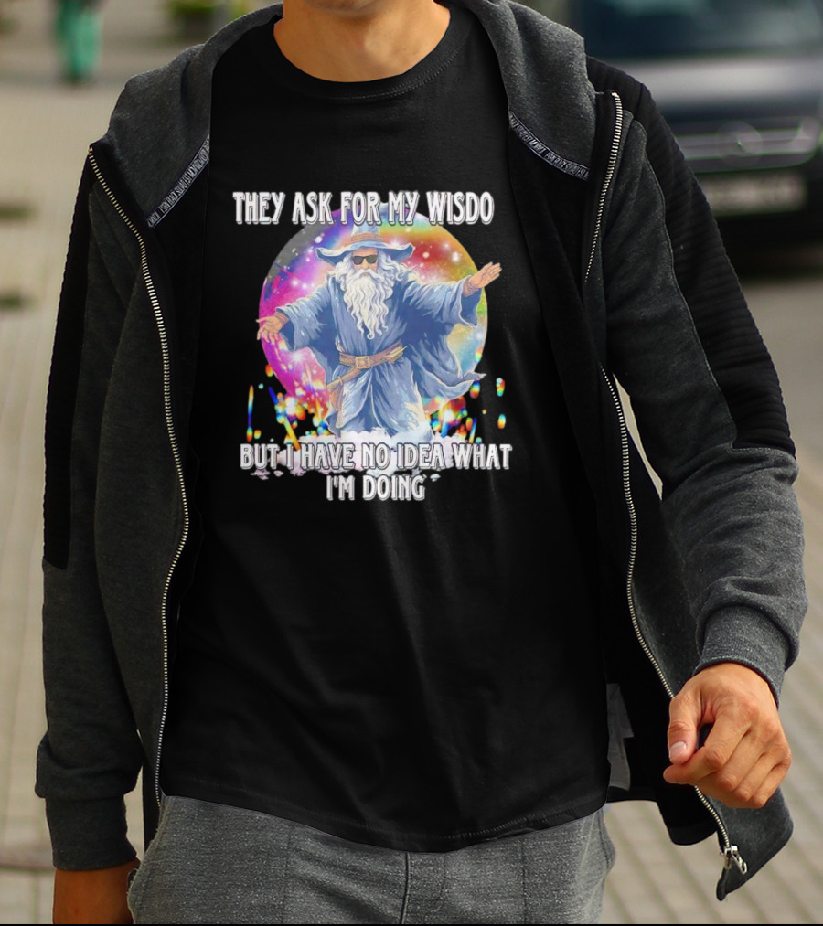 They Ask For My Wisdom But I Have No Idea What I'm Doing Wizard T-Shirt
