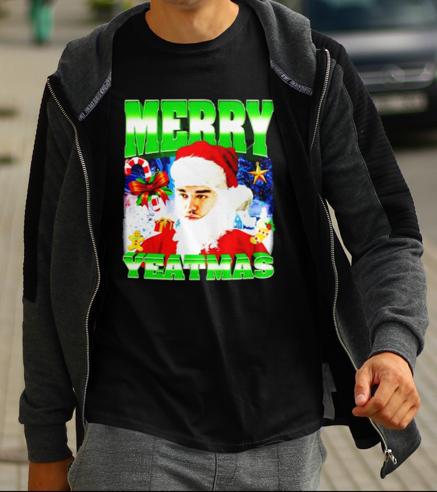 Merry Yeatmas Yeat Rapper Christmas Santa Claus Holiday T-Shirt