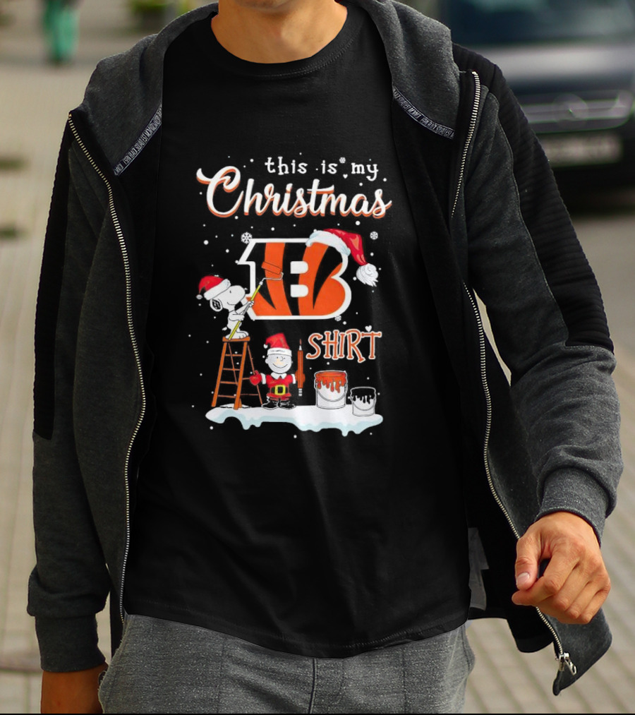 This Is My Christmas Snoopy And Charlie Brown Cincinnati Bengals T-Shirt