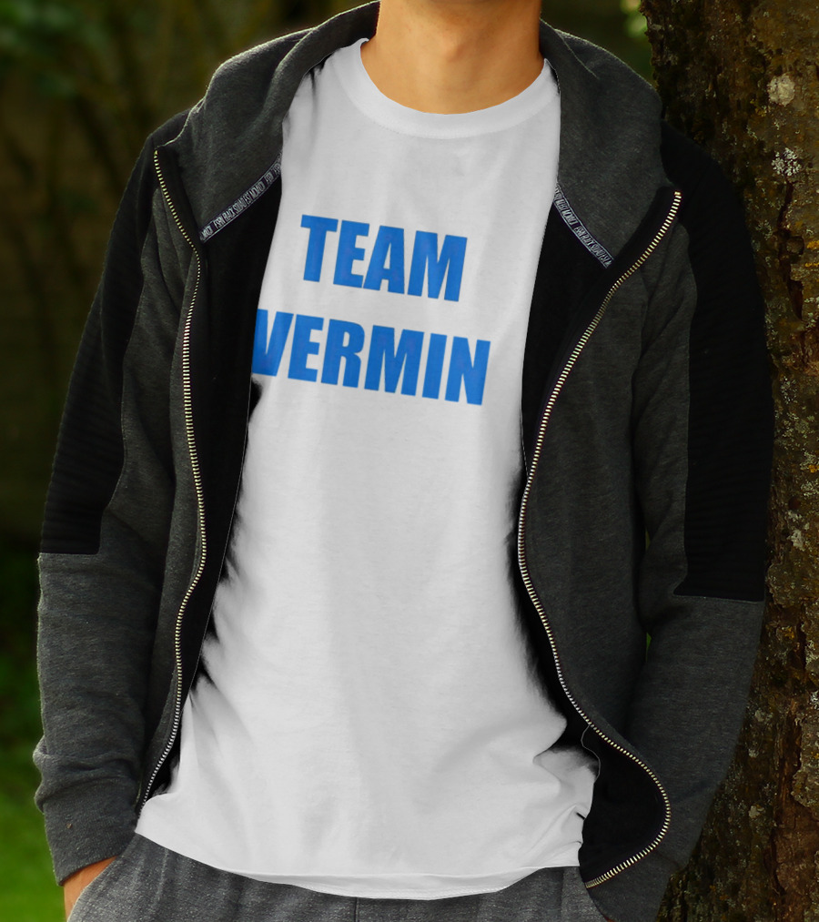 Team Vermin Bold Blue Text T-Shirt