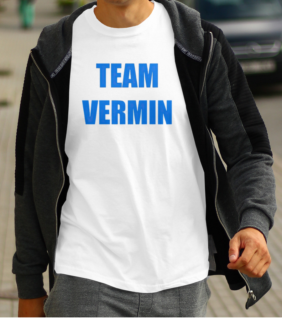 Team Vermin Bold Blue Text T-Shirt