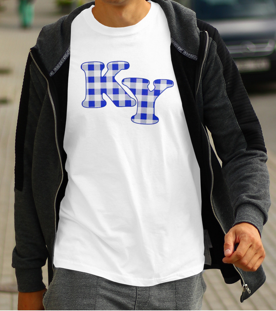 KY Blue Buffalo Plaid Pattern Kentucky T-Shirt