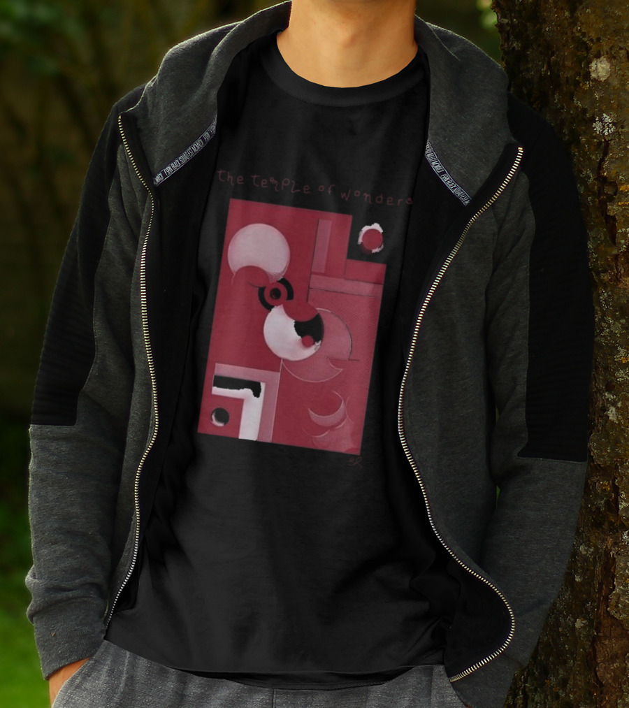 The Temple Of Wonders Abstract Geometric Red Circles And Shapes T-Shirt