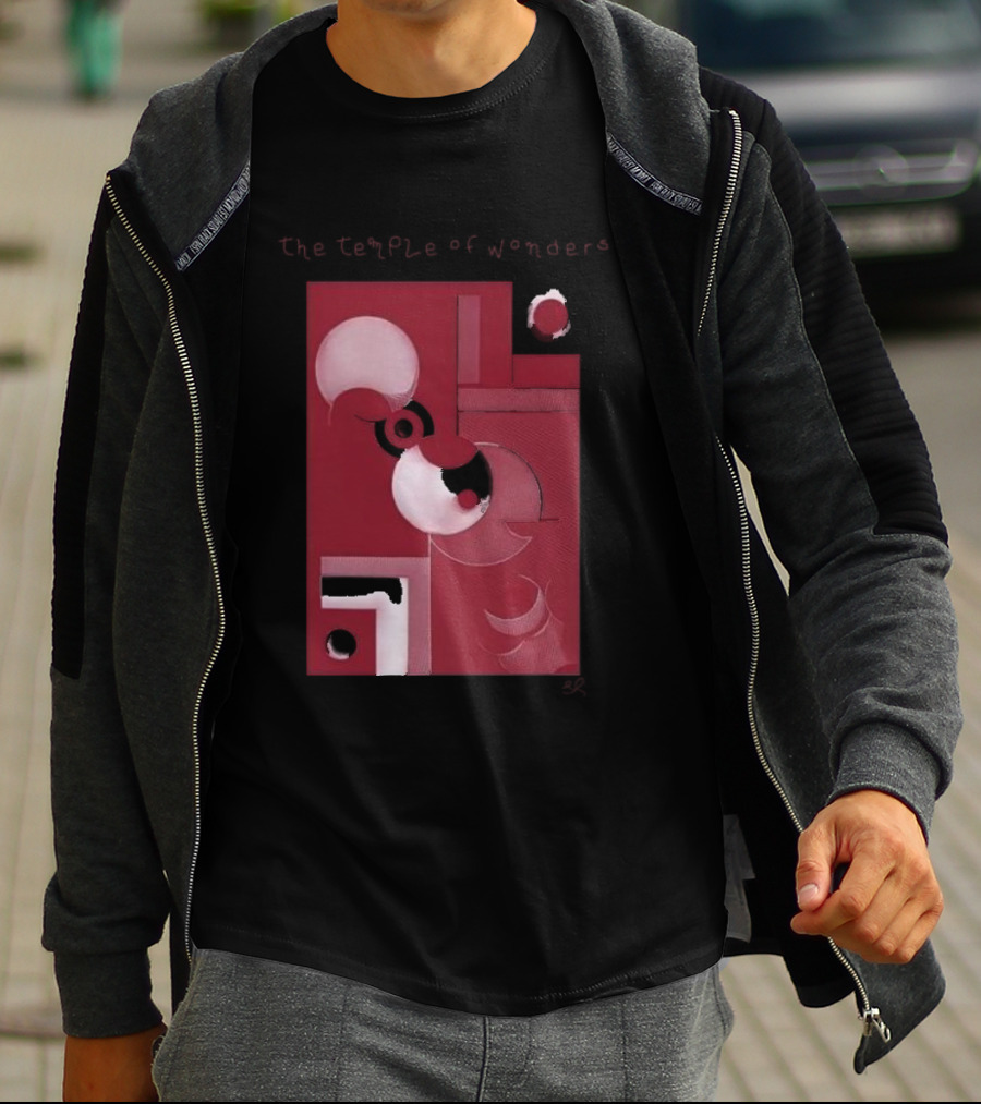 The Temple Of Wonders Abstract Geometric Red Circles And Shapes T-Shirt