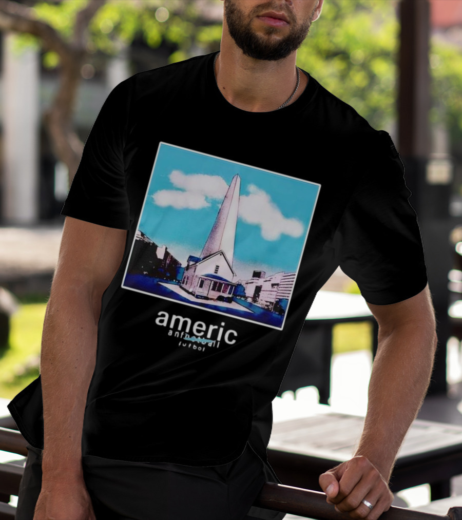 Americ Anfootball Futbol House And Obelisk Cityscape T-Shirt