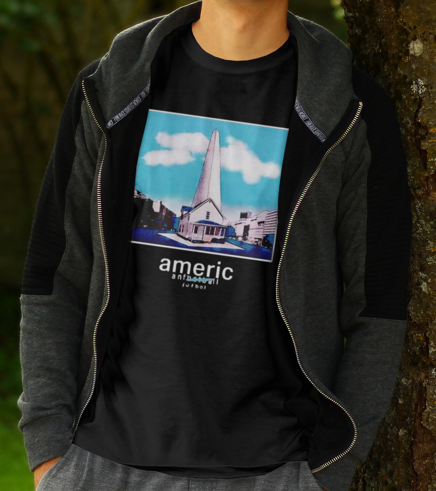 Americ Anfootball Futbol House And Obelisk Cityscape T-Shirt