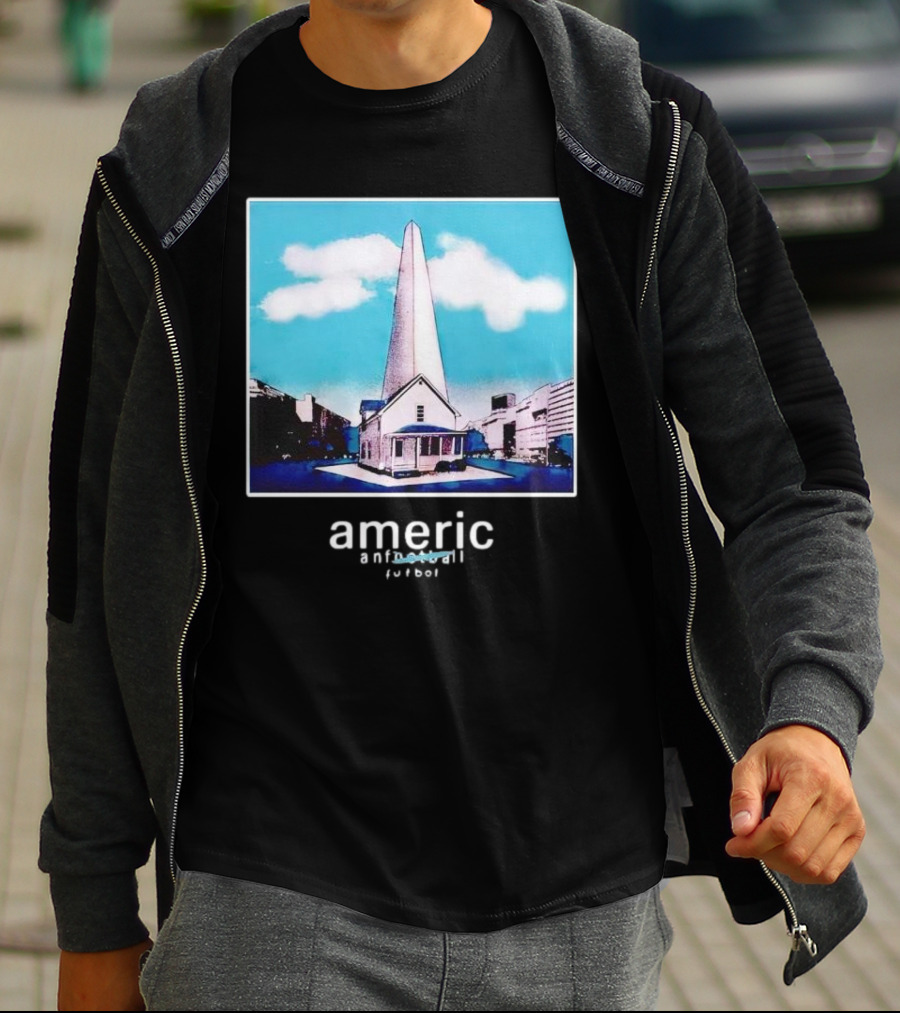 Americ Anfootball Futbol House And Obelisk Cityscape T-Shirt