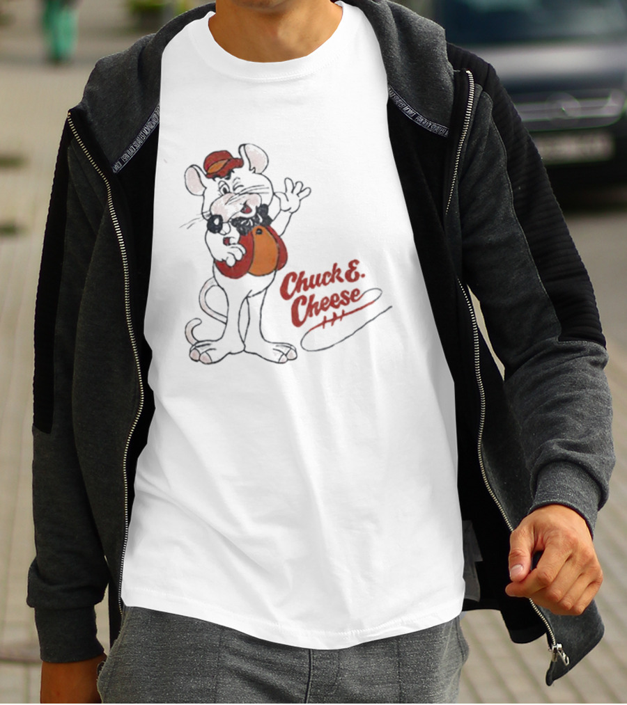 Chuck E Cheese Retro Character Outline T-Shirt