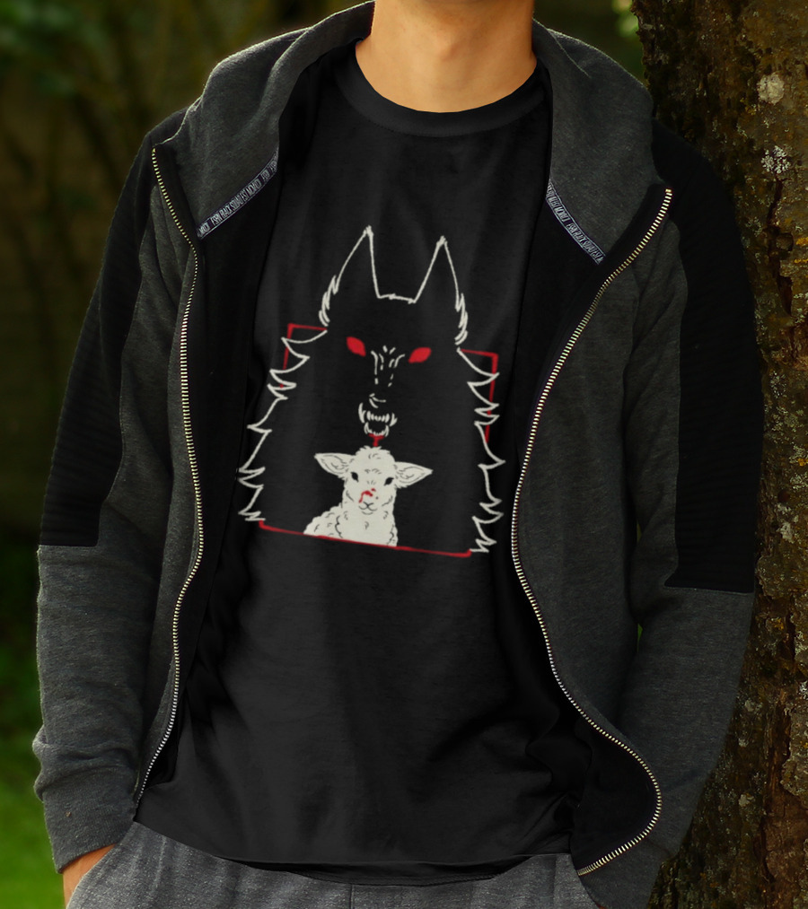 Duplicity By Morsusmania Wolf And Lamb Duality T-Shirt