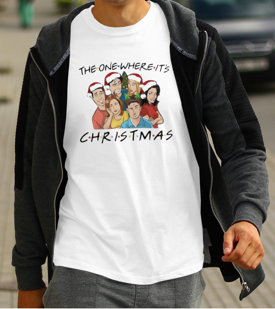 Friends TV Show Characters Christmas Special The One Where It's Christmas T-Shirt
