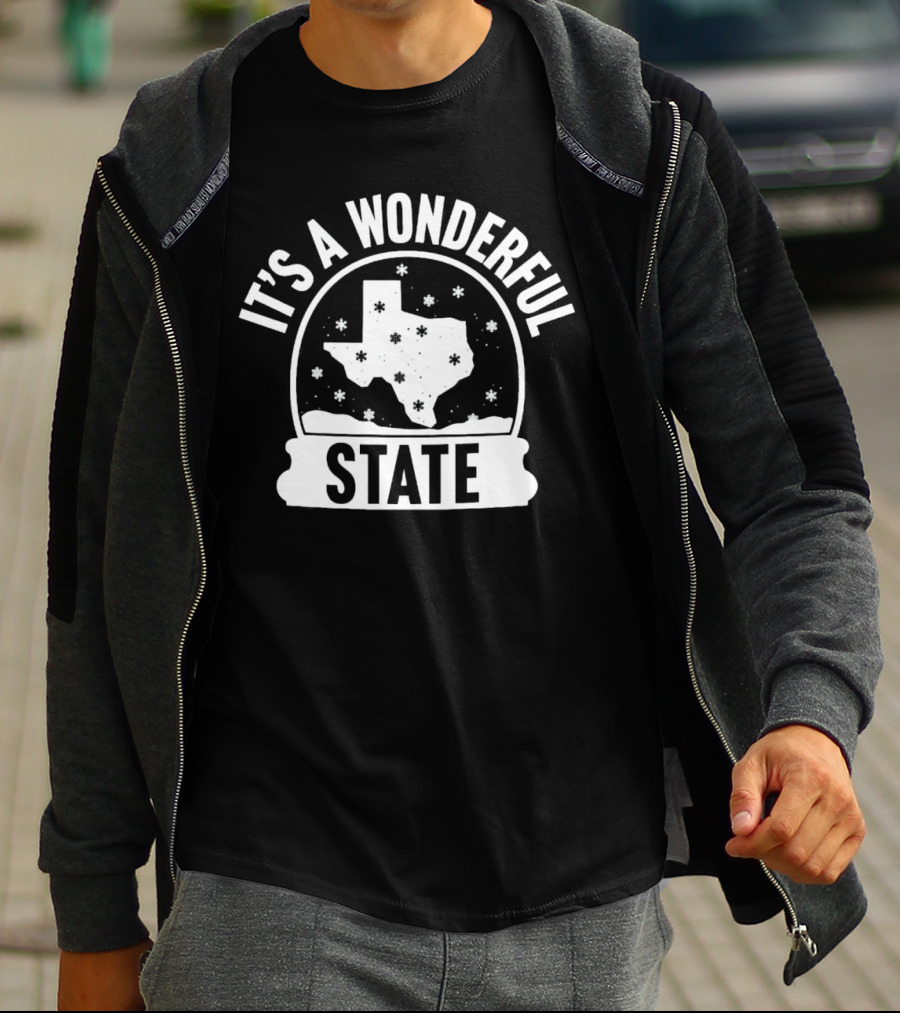 It's A Wonderful State Texas Snow Globe Holiday T-Shirt