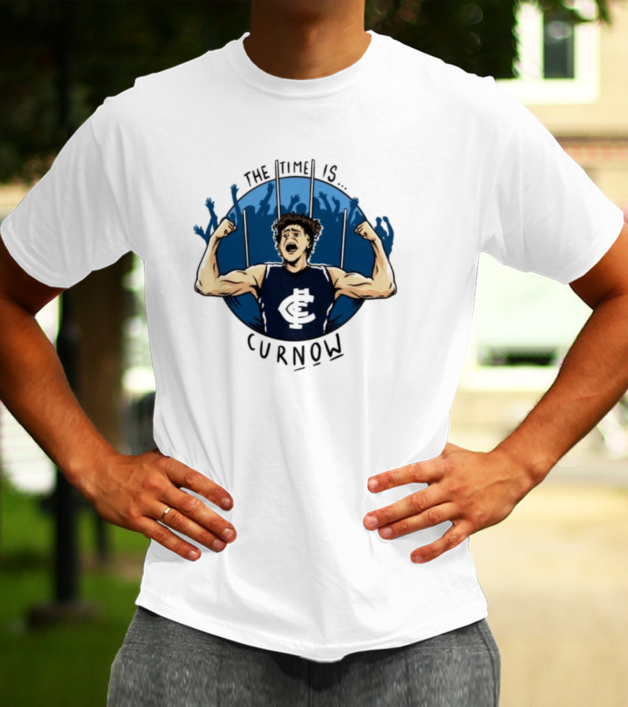 Carlton Football Club The Time Is Curnow AFL Celebratory T-Shirt