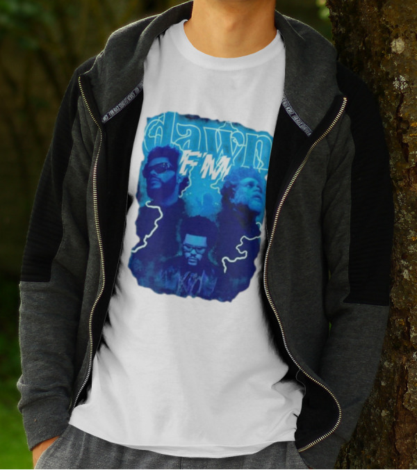 Dawn FM Vintage The Weeknd Blue Trio Image T-Shirt