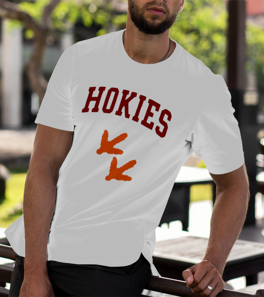Hokies With Orange Footprints T-Shirt