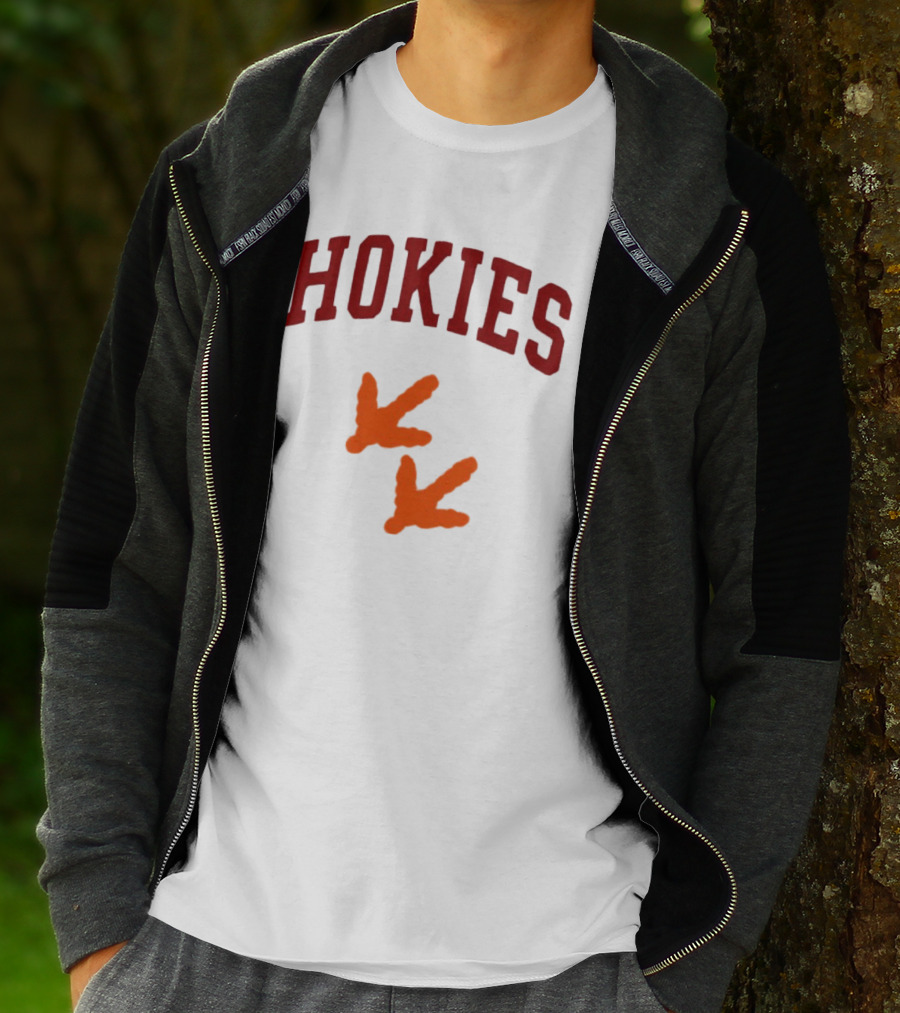 Hokies With Orange Footprints T-Shirt