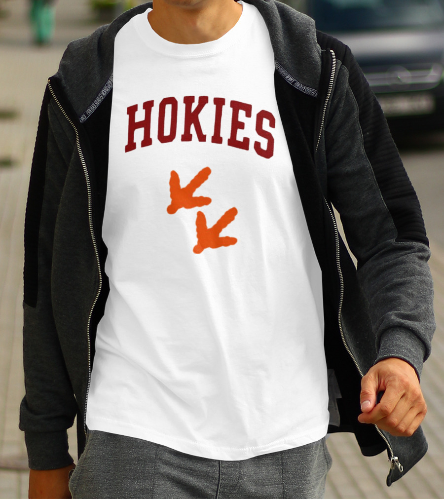 Hokies With Orange Footprints T-Shirt