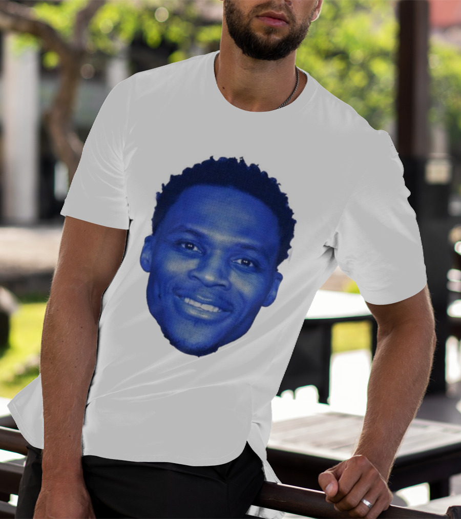 Westbrook Blue Half-tone Big Head T-Shirt