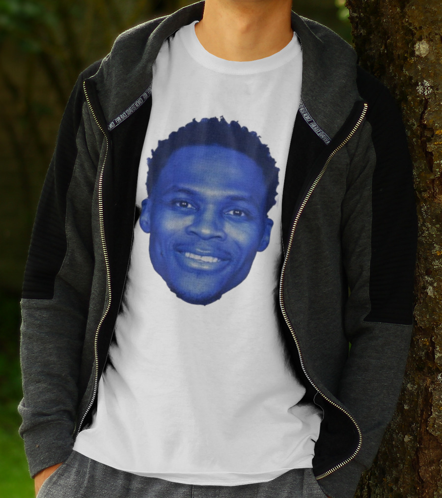 Westbrook Blue Half-tone Big Head T-Shirt