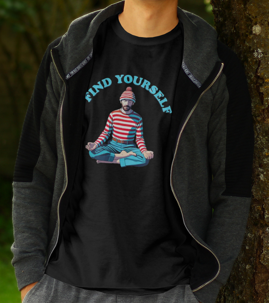 Find Yourself Where’s Waldo Meditation Concept T-Shirt