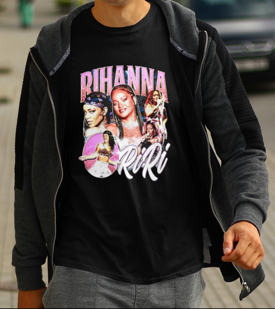 Rihanna RiRi Collage Retro Music Icons T-Shirt