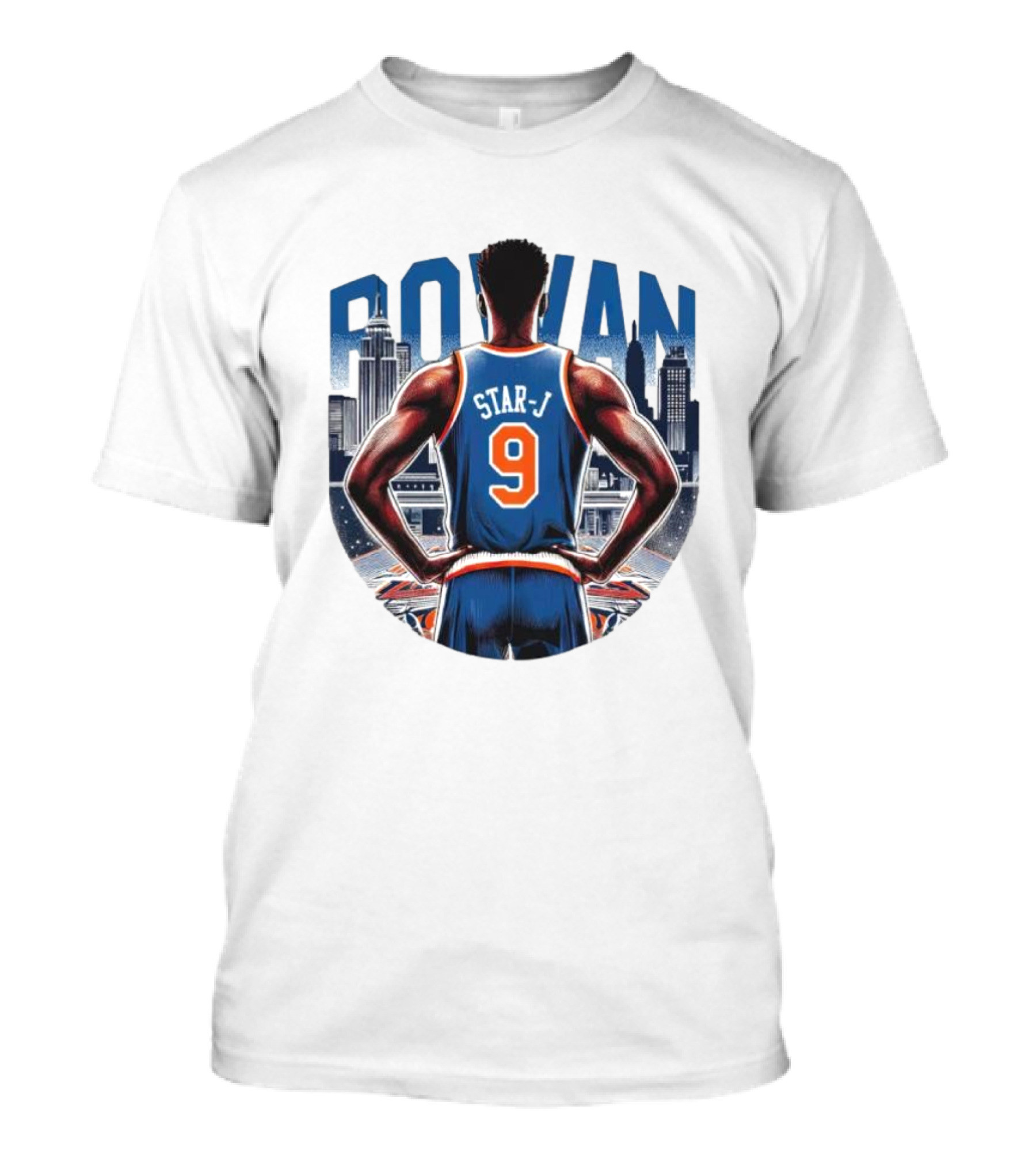 Rowan Star J 9 Basketball Urban Skyline T-Shirt