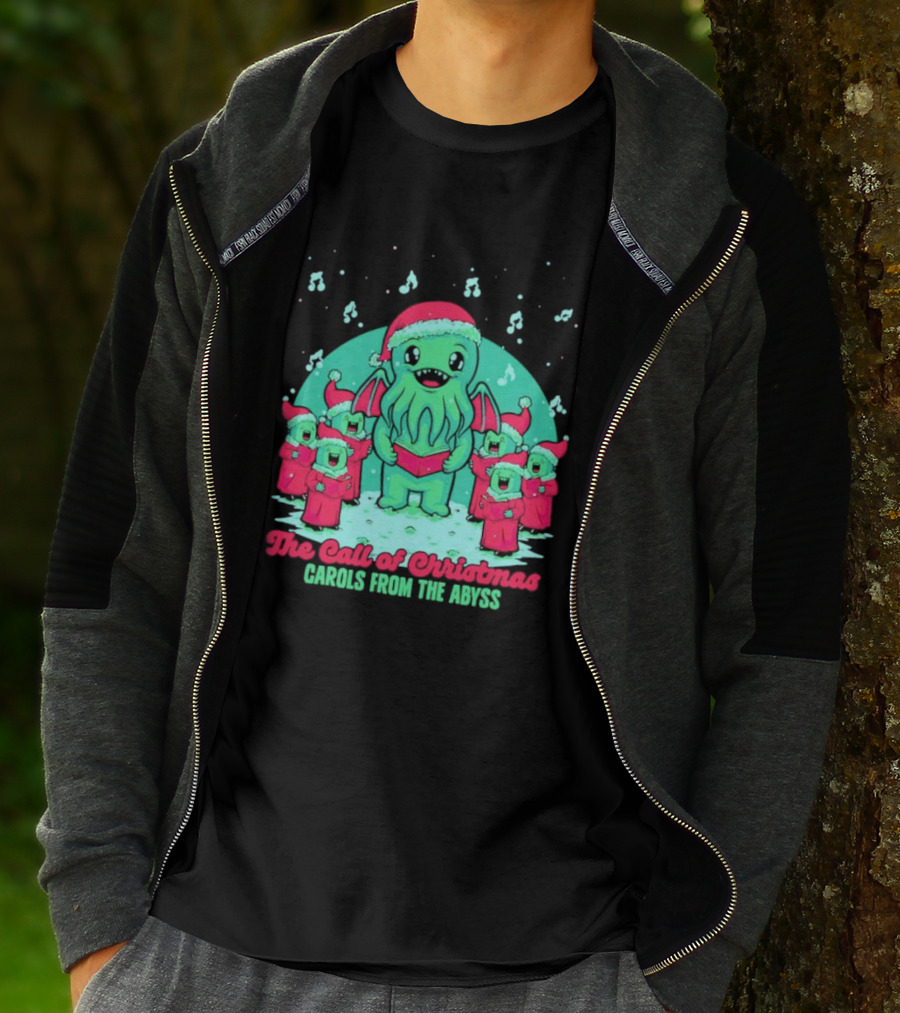 Santa Cthulhu The Call Of Christmas Carols From The Abyss T-Shirt