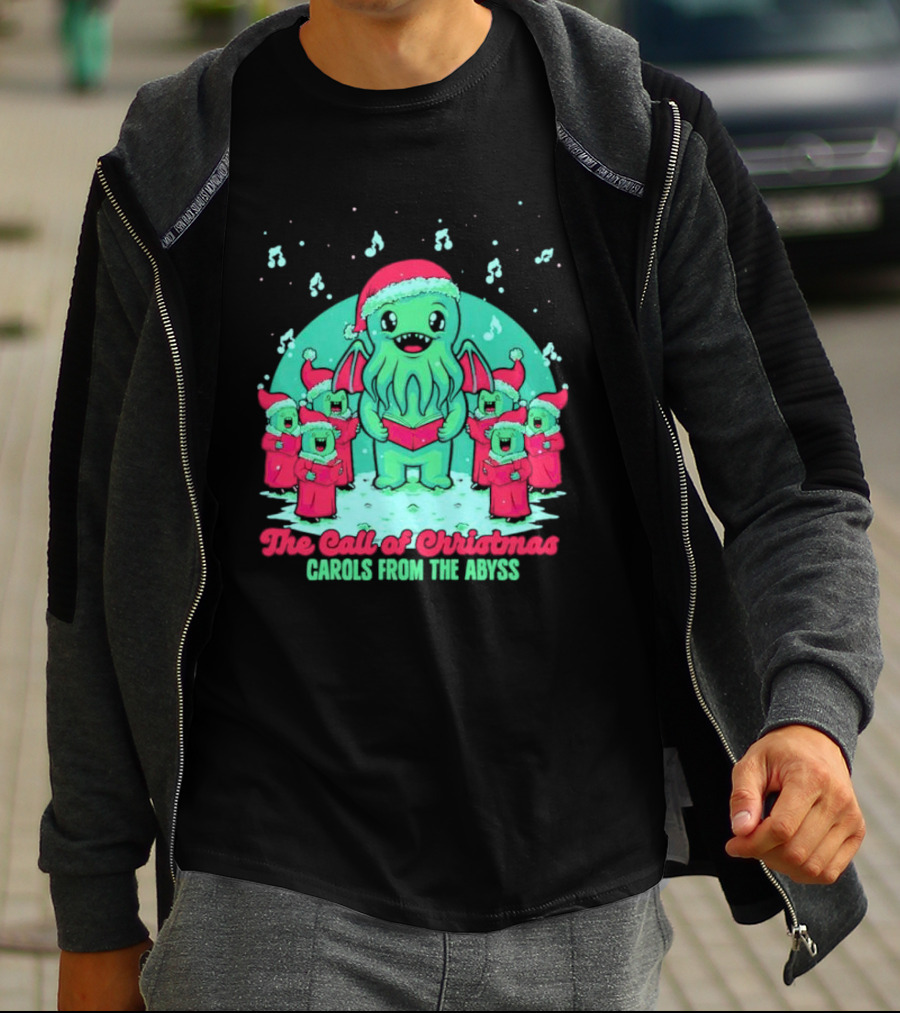 Santa Cthulhu The Call Of Christmas Carols From The Abyss T-Shirt