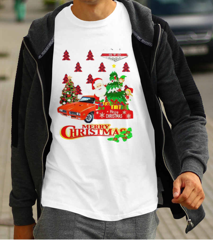Pontiac GTO Santa Elfs Merry Christmas T-Shirt