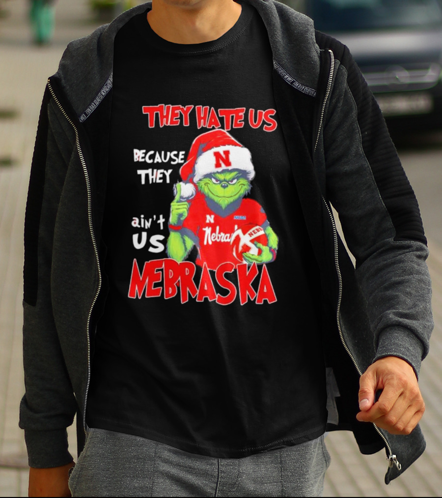 Nebraska Santa Grinch They Hate Us Because They Ain’t Us T-Shirt