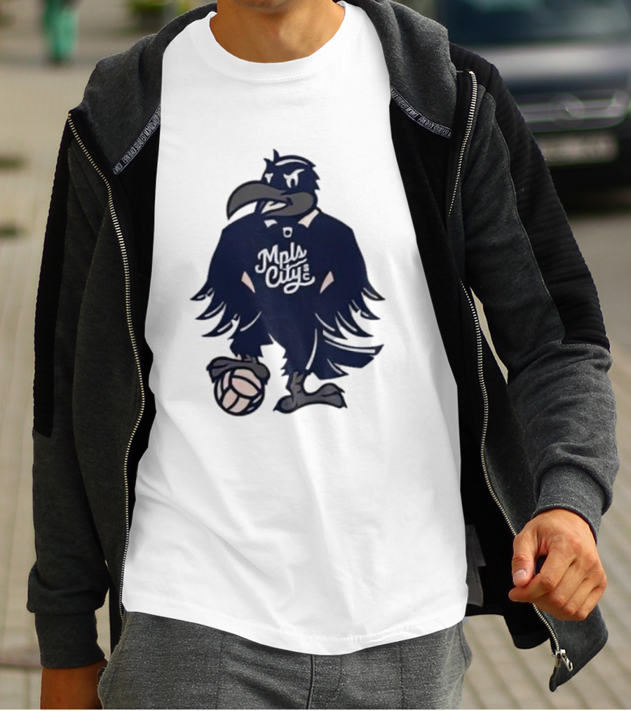 Mpls City Soccer Schmitty The Crow T-Shirt