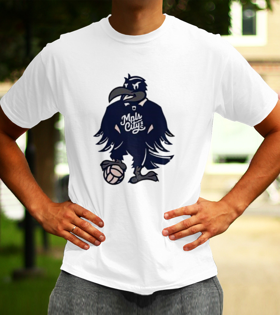 Mpls City Soccer Schmitty The Crow T-Shirt