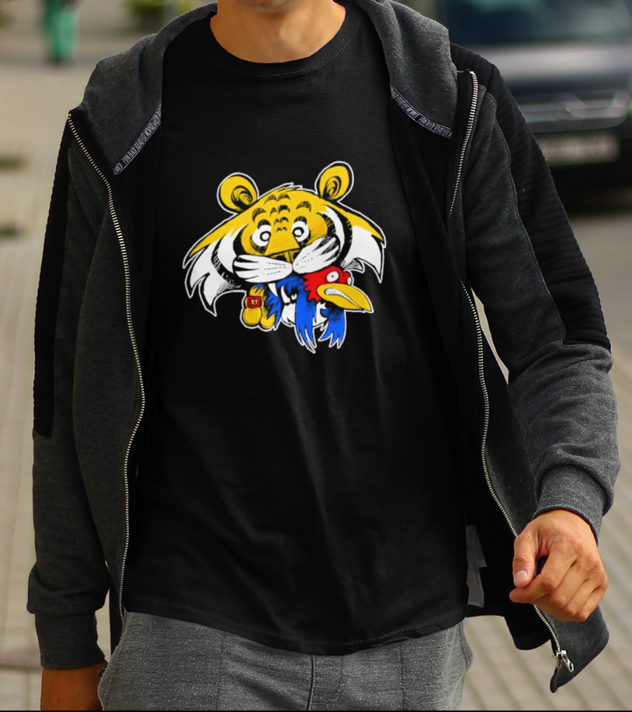 Scott Schmidt Tiger Snack Cartoon Tiger Eating Cereal Box T-Shirt