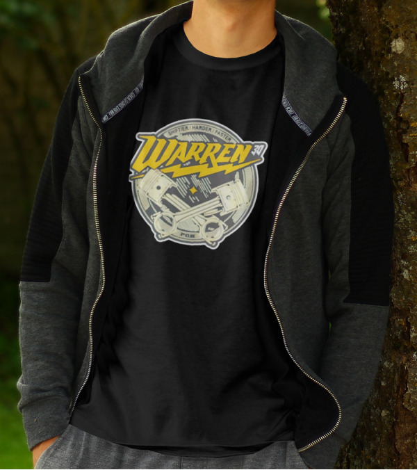 Shiftier Harder Faster Warren 30 Racing Engine Pistons T-Shirt