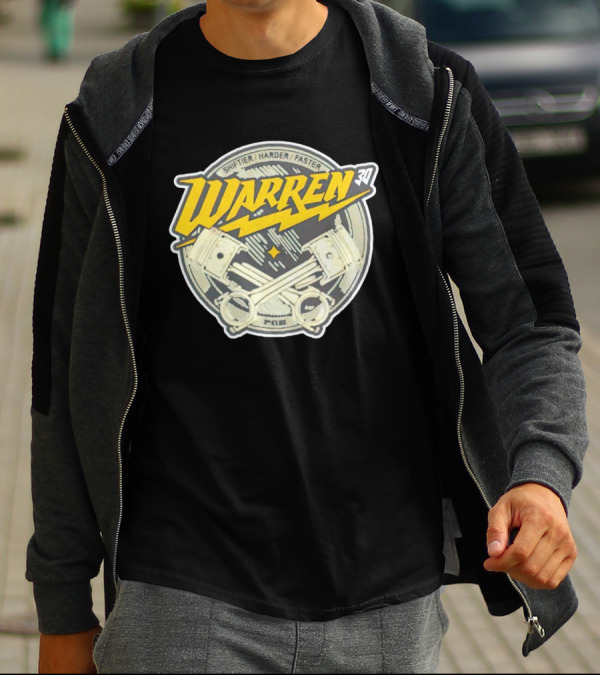 Shiftier Harder Faster Warren 30 Racing Engine Pistons T-Shirt