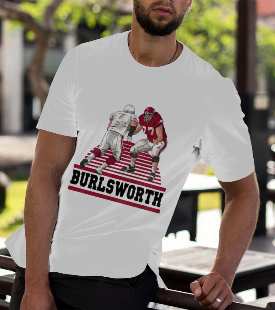 Burlsworth Number 77 Football Player In Action Against Opponent T-Shirt