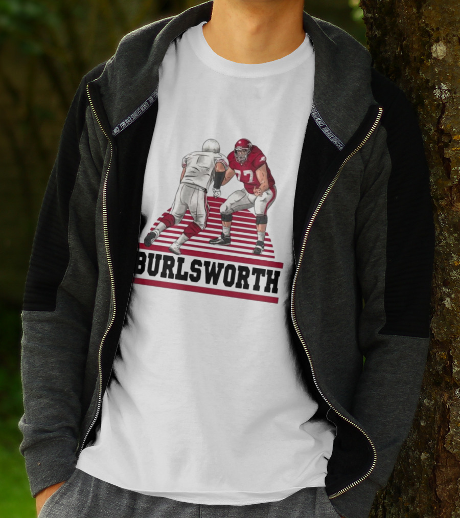 Burlsworth Number 77 Football Player In Action Against Opponent T-Shirt