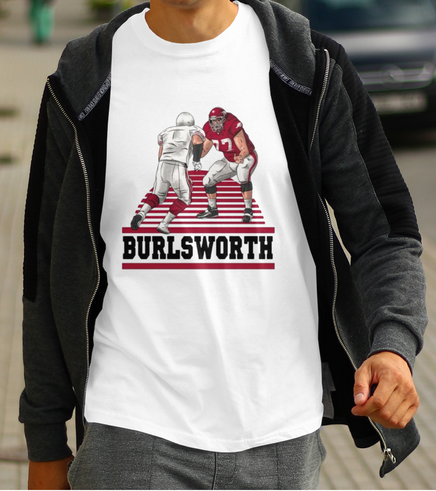 Burlsworth Number 77 Football Player In Action Against Opponent T-Shirt