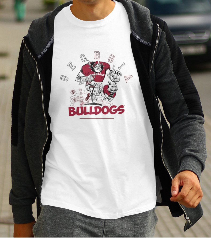 Georgia Bulldogs Dawgwild Football Mascot Rugged Power T-Shirt