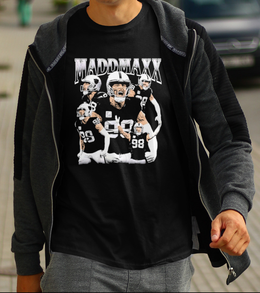 Madd Maxx Vintage Las Vegas Raiders Football Player Number 98 T-Shirt
