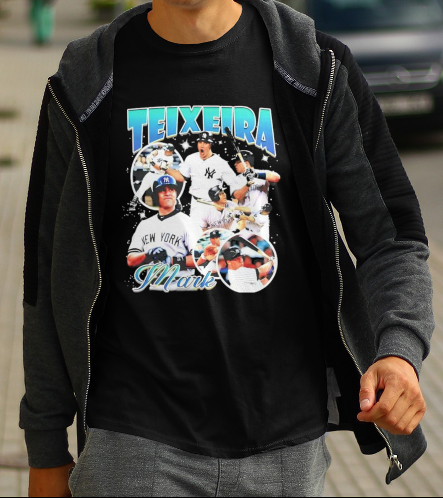 Teixeira Mark New York Yankees Baseball Vintage Bootleg T-Shirt