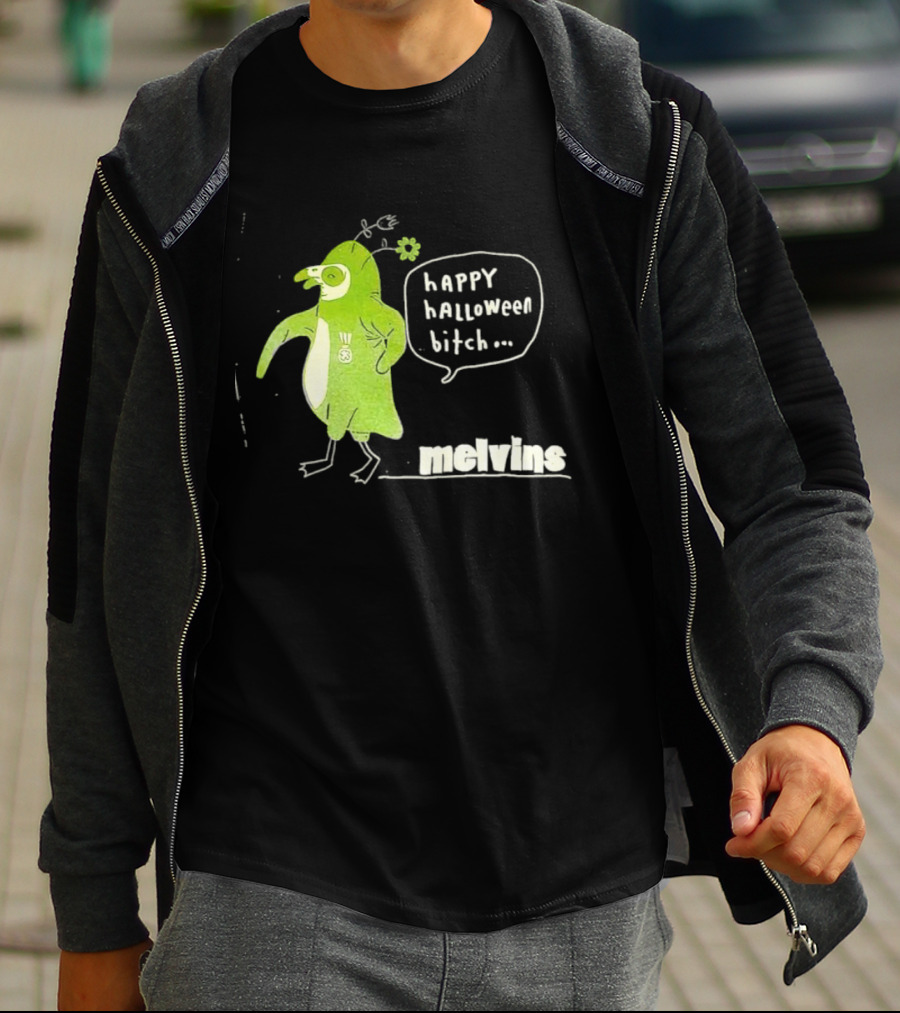 Melvins Happy Halloween Bitch Green Bird Costume T-Shirt