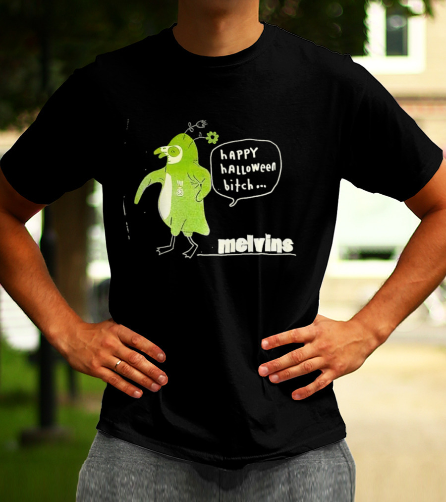 Melvins Happy Halloween Bitch Green Bird Costume T-Shirt
