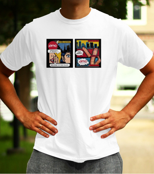 AMC PSSST Comic Pop Art Magic Theatres San Diego California T-Shirt