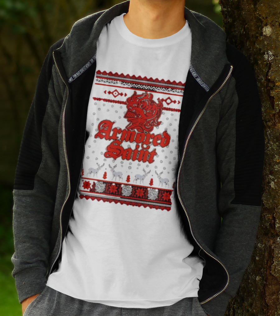 Armored Saint Red Knight Christmas T-Shirt