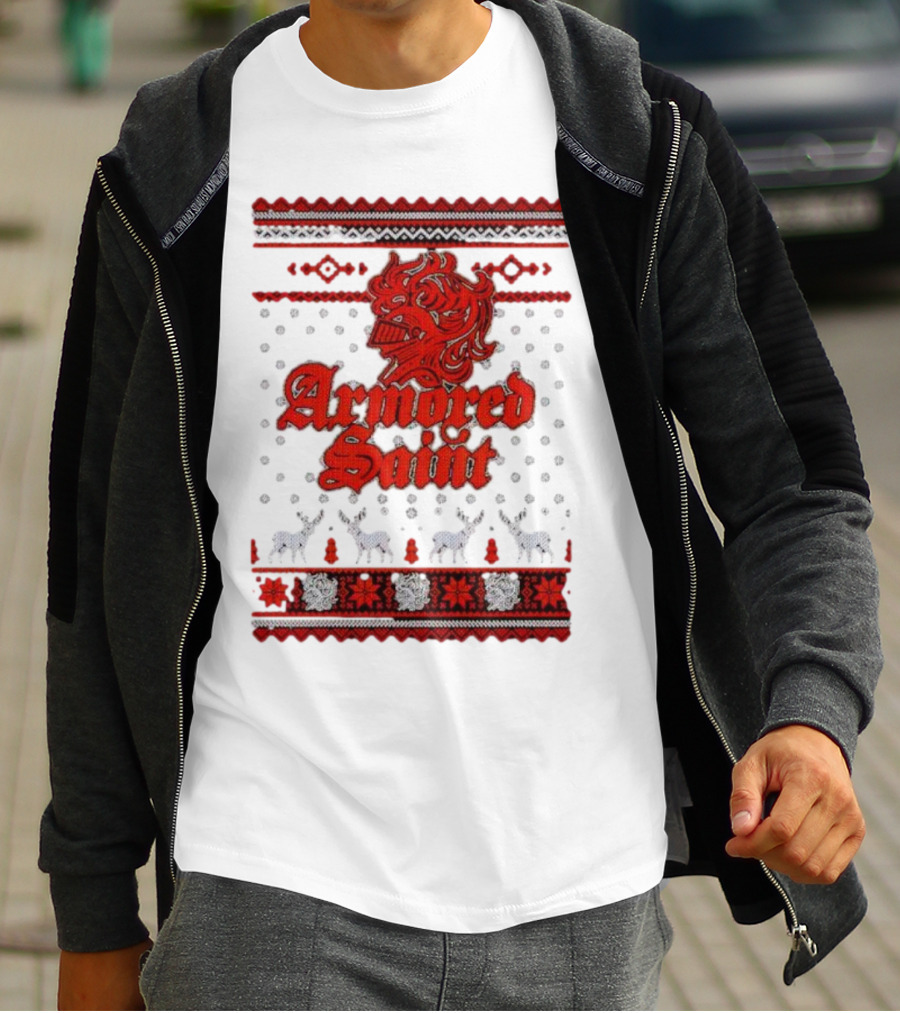 Armored Saint Red Knight Christmas T-Shirt