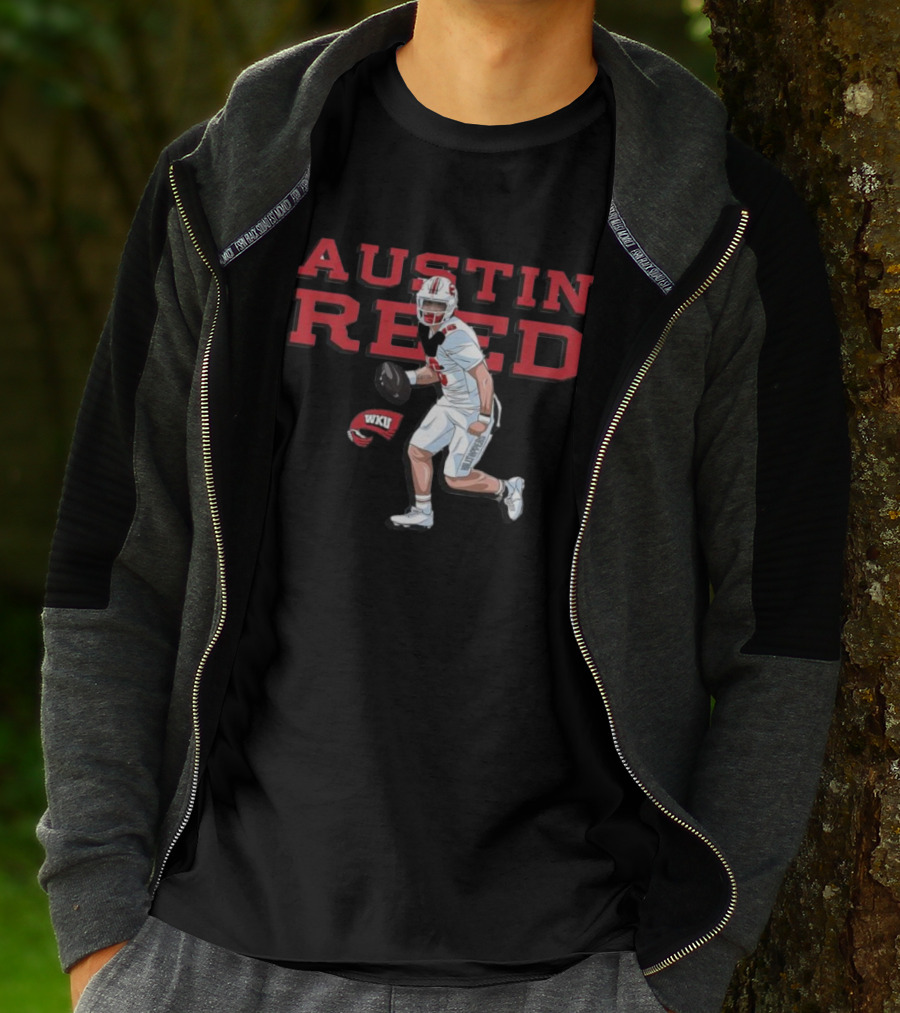Austin Reed WKU Football Player Graphic With Helmet T-Shirt
