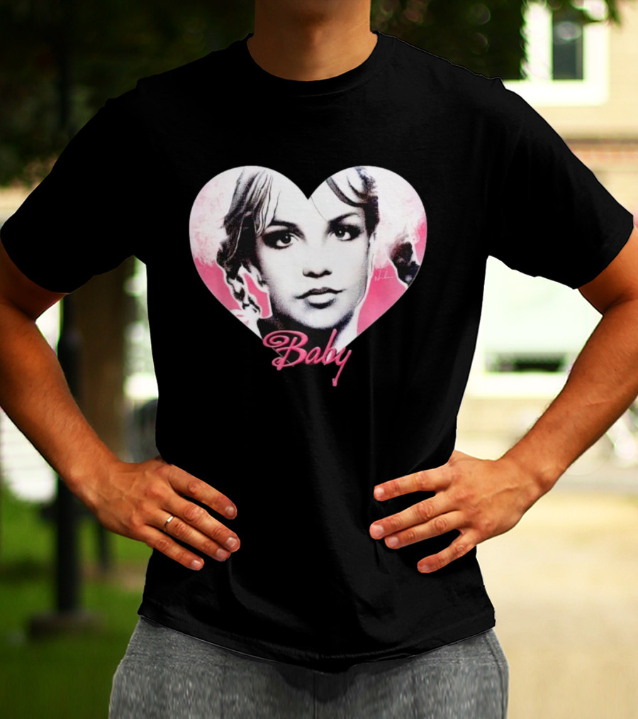 Britney Spears Baby Heart Portrait Pink Aesthetic T-Shirt
