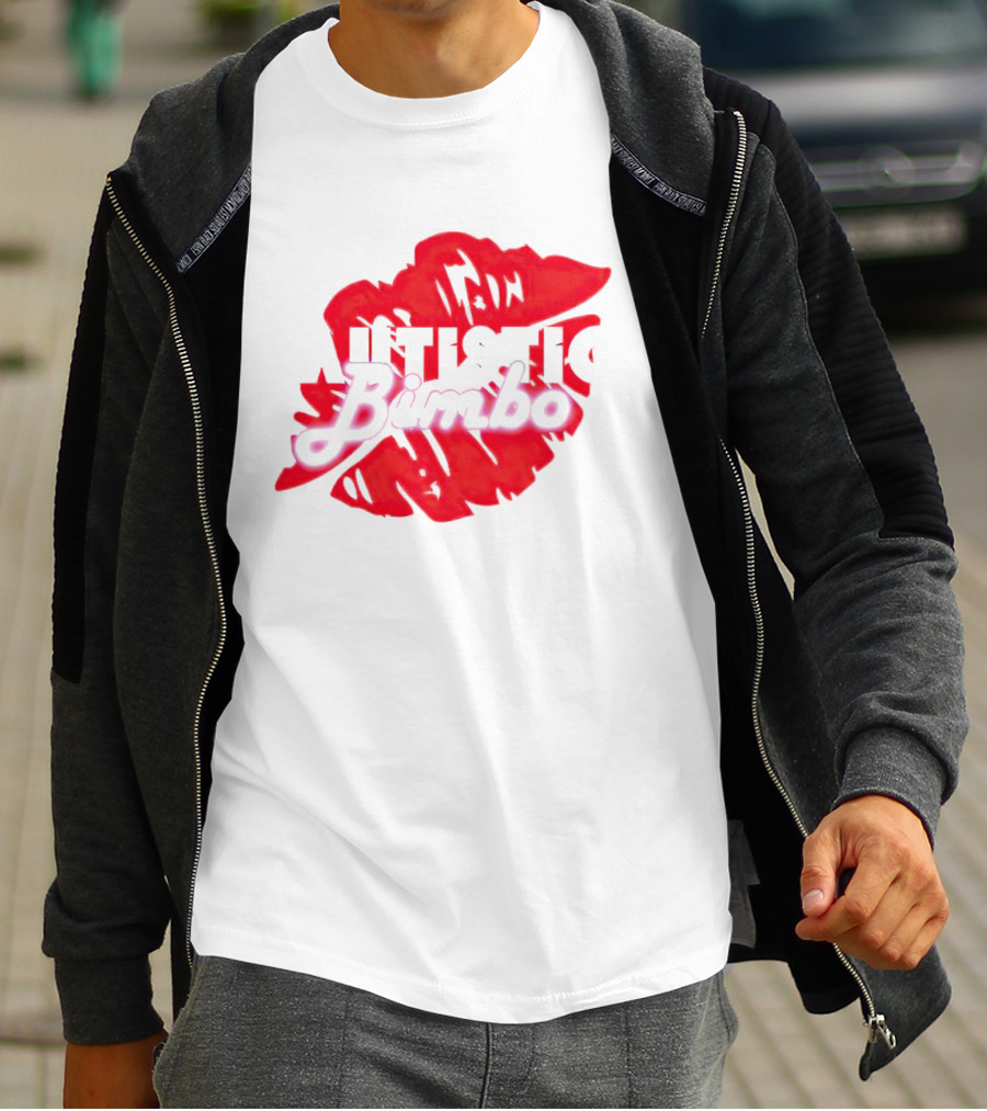 Autistic Bimbo Bold Red Lips T-Shirt